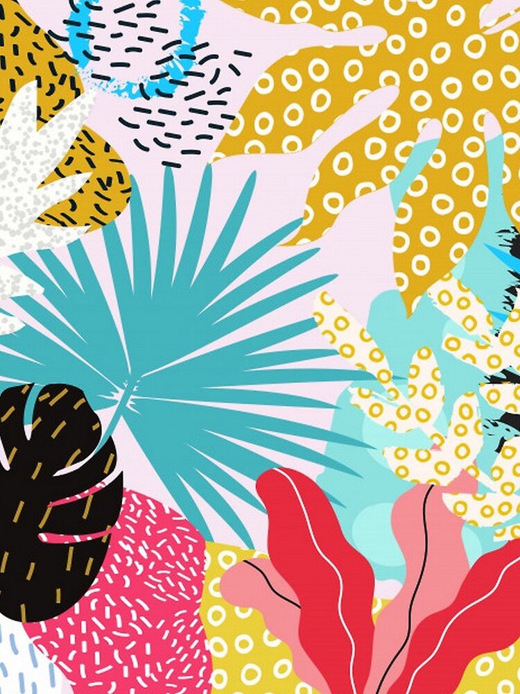 Colorful Abstract Exotic Tropical Print by pugmom4