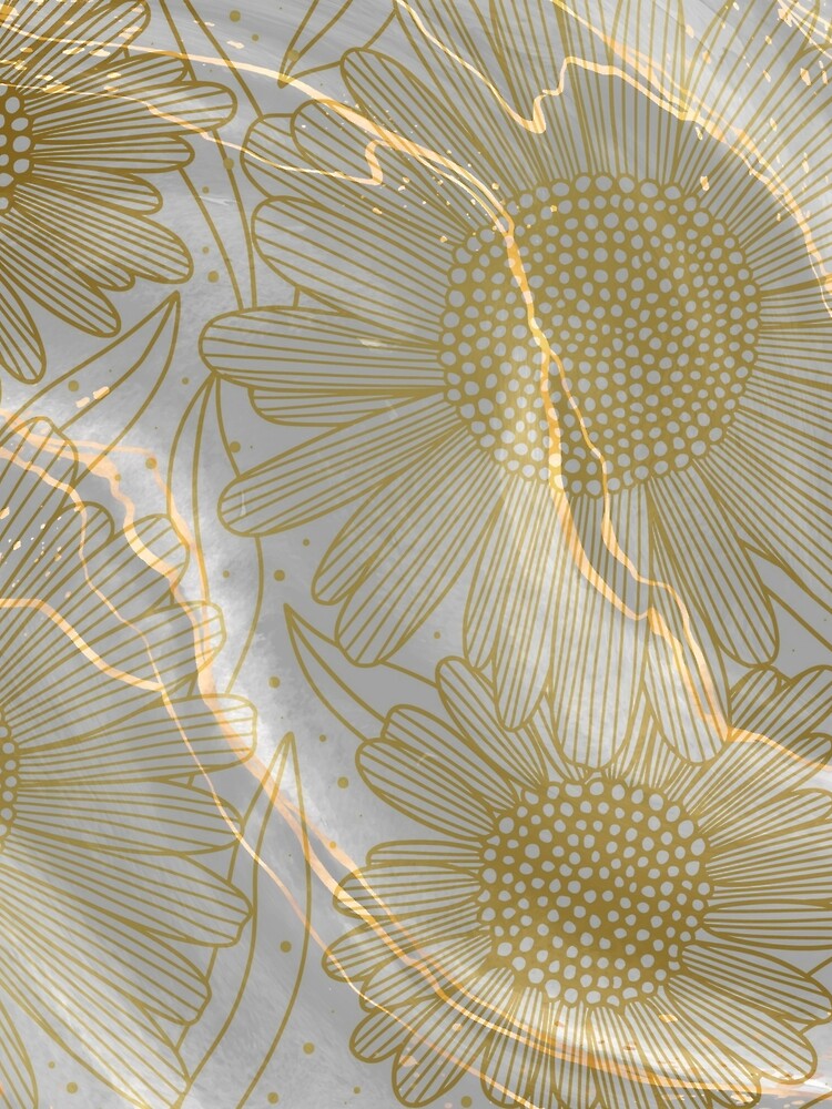 Beautiful Luxury Gold Daisy Pattern by Beeroclock