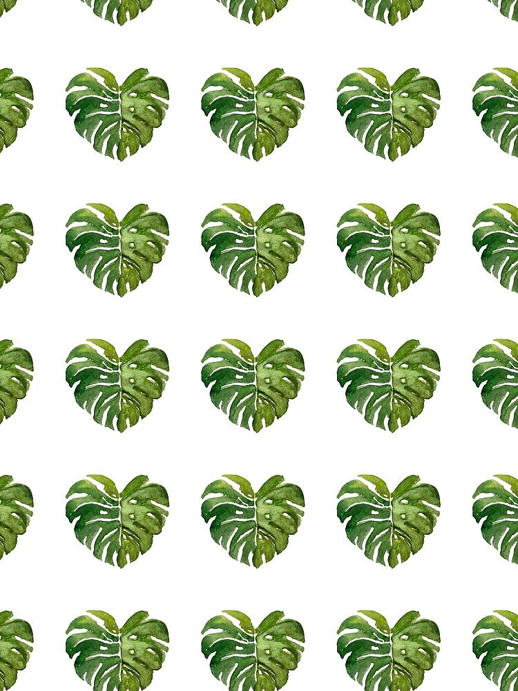 Big palm leaf seamless pattern watercolor illustration by Yana Mustafina | Boho Soulful Designs