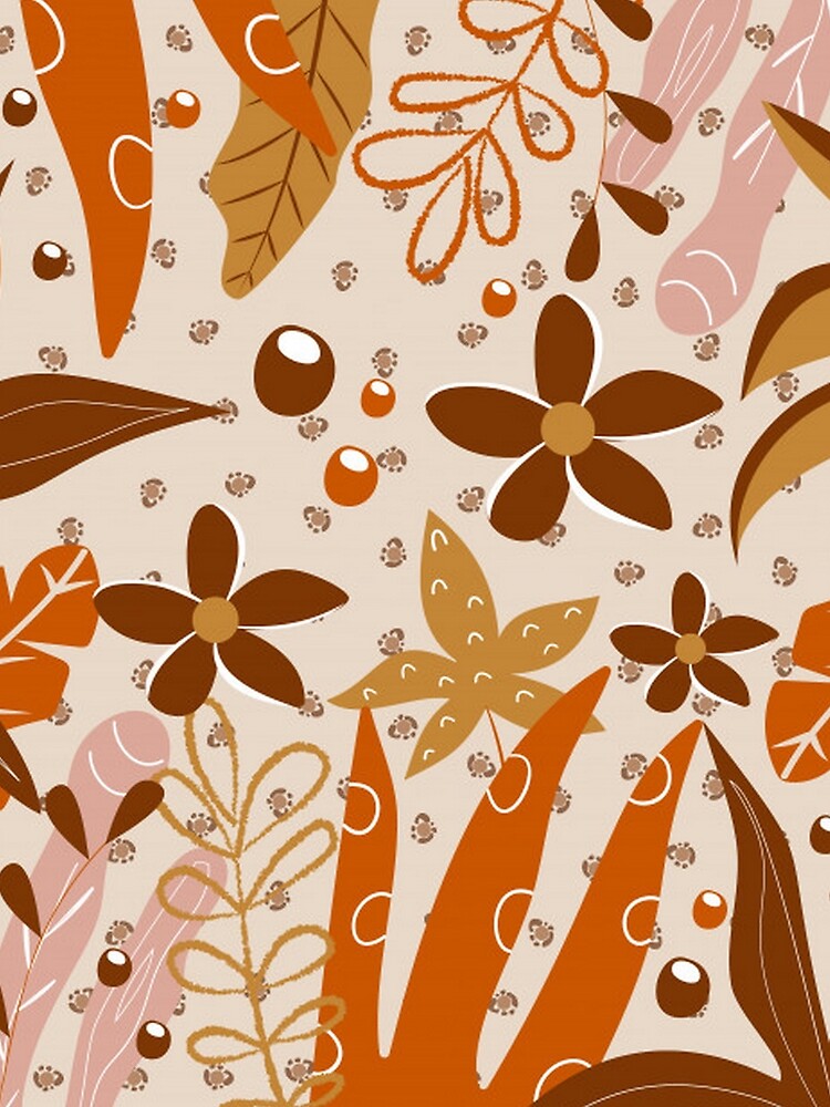 Abstract Floral in Earth Tones by pugmom4