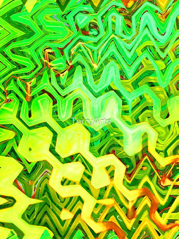 Hippie Style Tropical Colors Abstract Botanical Fruity Lemon and Lime Shades 2 of 4 by Beachy