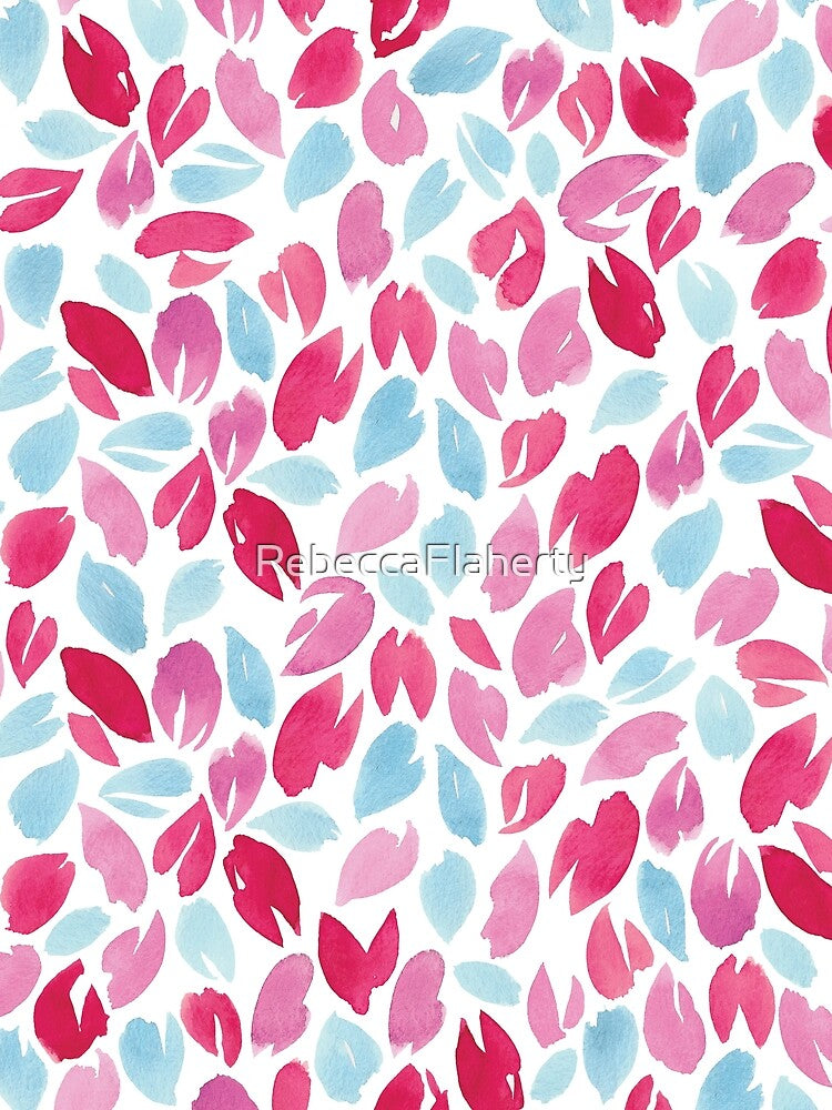 Watercolour Petals | Pink and Blue by RebeccaFlaherty