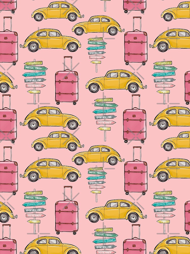 Summer tropical travel inspired fashion girly pattern design 5 by Lalanacliparts