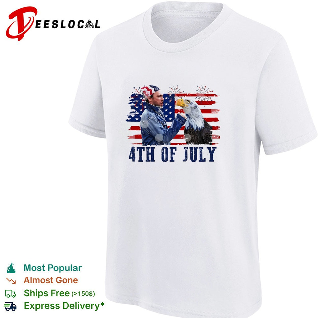 harlie Kelly Rock flag and Eagle 4th Of July Patriotic Eagle comedy shirt