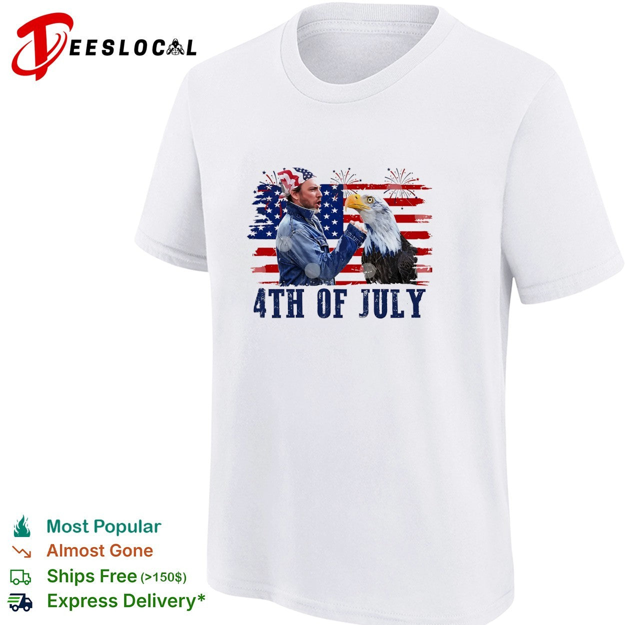 harlie Kelly Rock flag and Eagle 4th Of July Patriotic Eagle comedy shirt