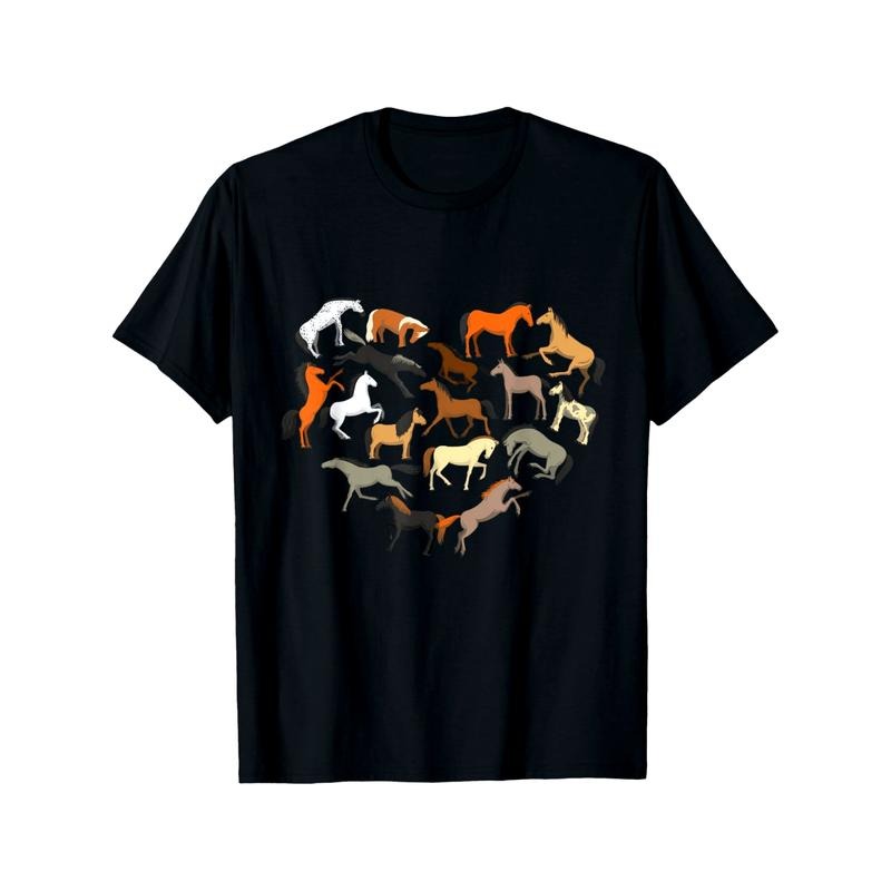 horse lover horses heart Horse Rider farm kids boy men women T-Shirt made in usa Hoodie Sweatshirt | PrintMintTees.com
