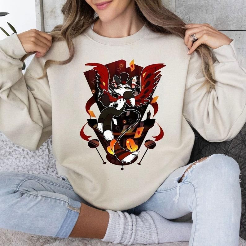 huskerdust best favorite character hazbin hotel Hotel Fat Nuggets Cute Sweatshirt Shirt Hoodie | PrintMintTees.com