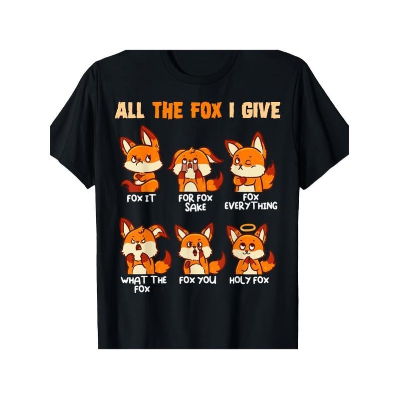 look at all   i give funny   no fox   t shirt 100 cotton comfortable stylish   christmas black -1 Hoodie Sweatshirt