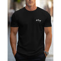 men gifts Men's Casual Short Sleeve T-Shirt with KING Print, Classic Crew Neck Tee for Summer Graphic Menswear