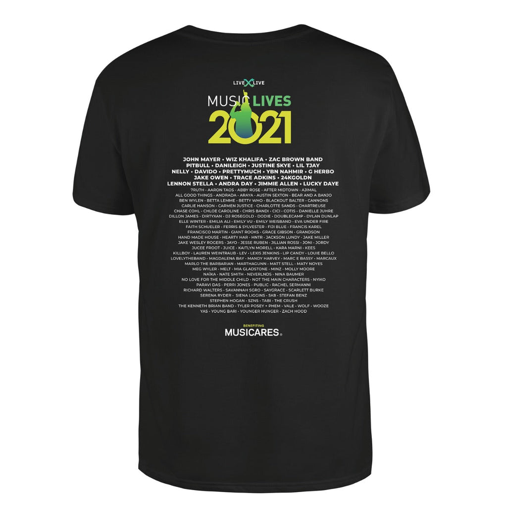 Music Lives Black Short Sleeve T-Shirt