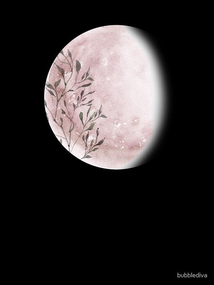 Musical moon watercolor painting by bubblediva