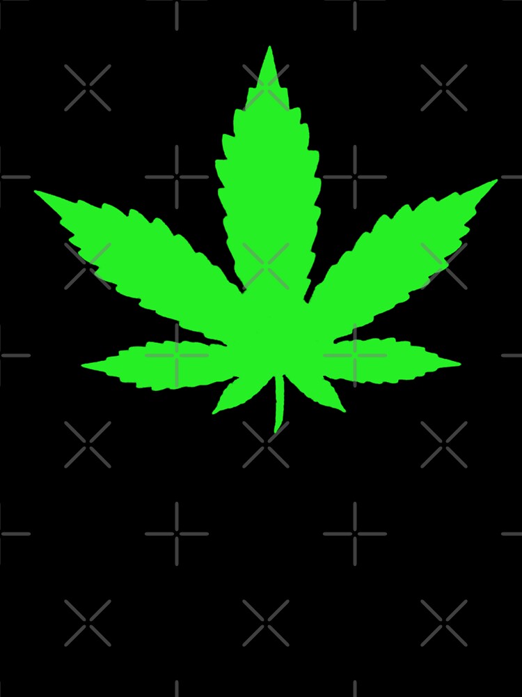 Neon Green Pot Leaf by Foofighter01