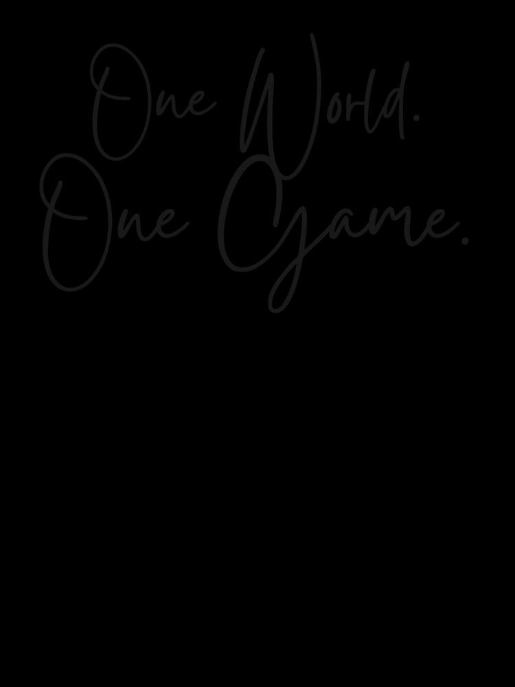 One World One Game — Soccer Script Typography Design Light by DBOriginals