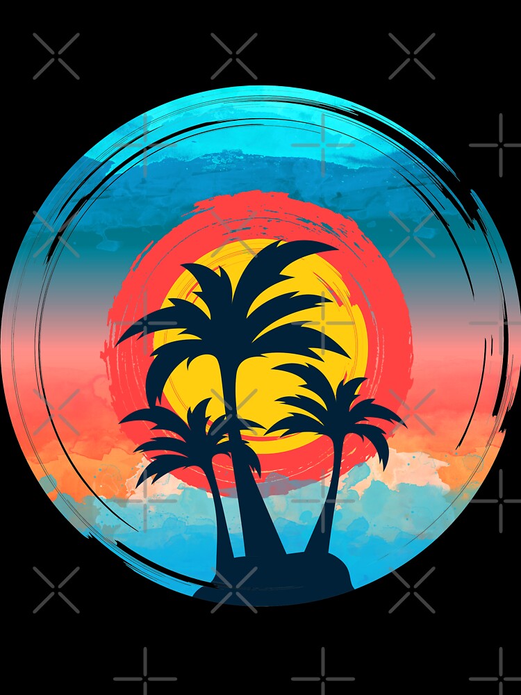 Art Painting Summer Tropical Sunset Nature t-shirt by AYOUCHKA