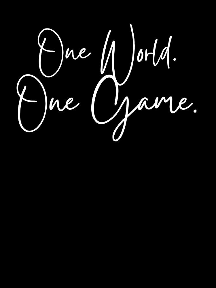 One World One Game — Soccer Script Typography Design by DBOriginals