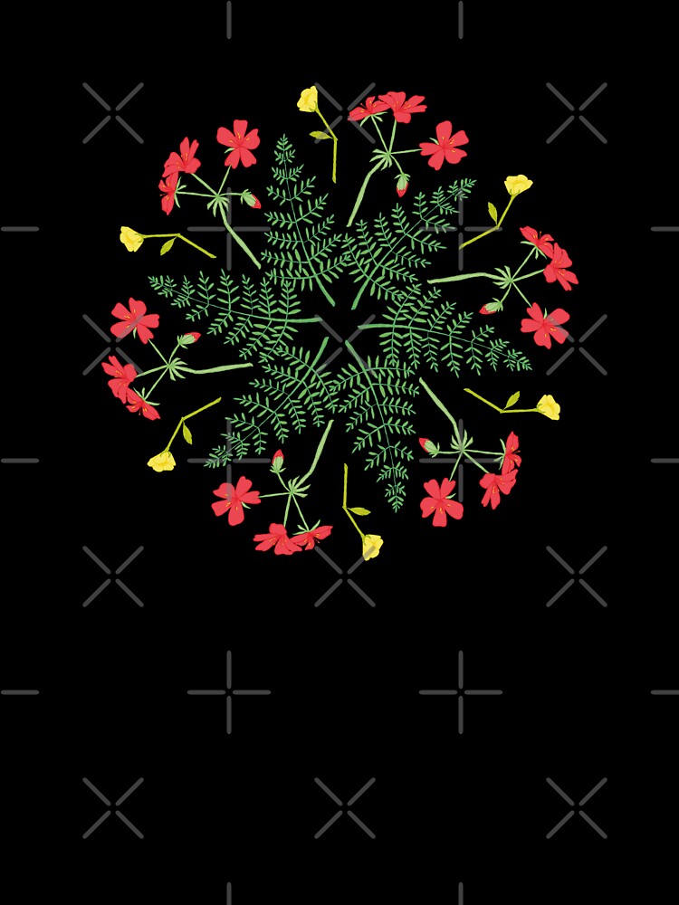 botanical flower mandala design by liny-art