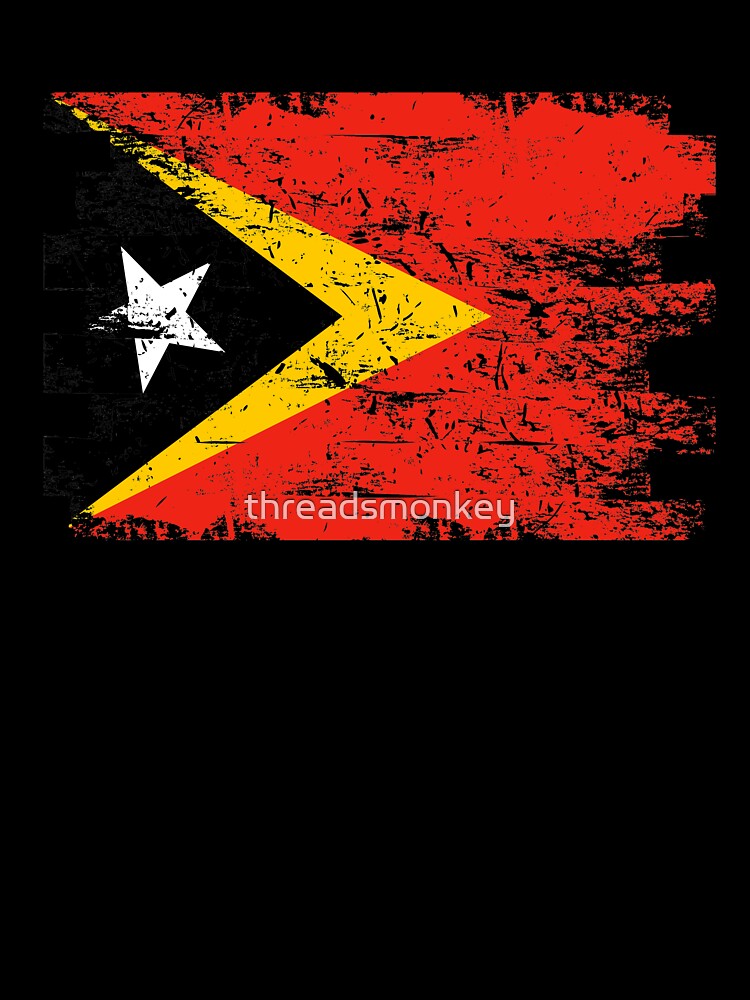 East Timor Shirt Gift Country Flag Patriotic Travel Oceania Light by threadsmonkey