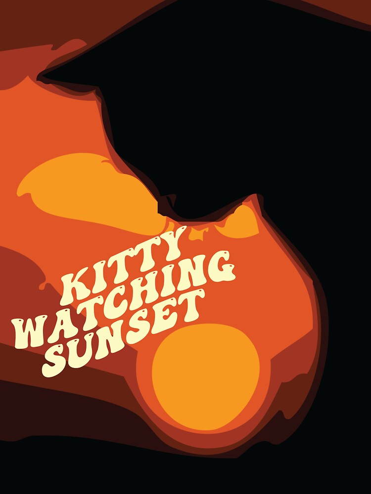 Cat Watching Sunset:- Kitty Cat Looking at Sunset by typoinspired