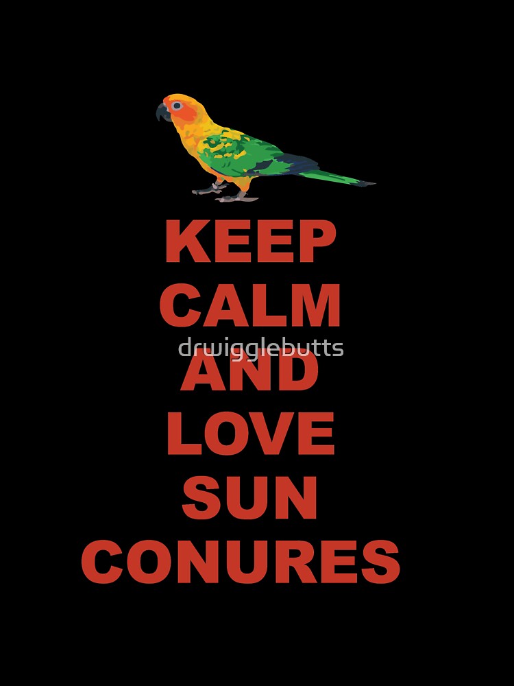 Sun Conure Keep Calm And Love Sun Conures by drwigglebutts
