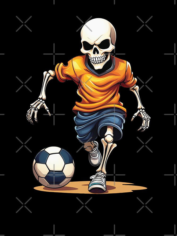 Soccer Football Halloween Skeleton - Spooky Halloween Art by DoraTora