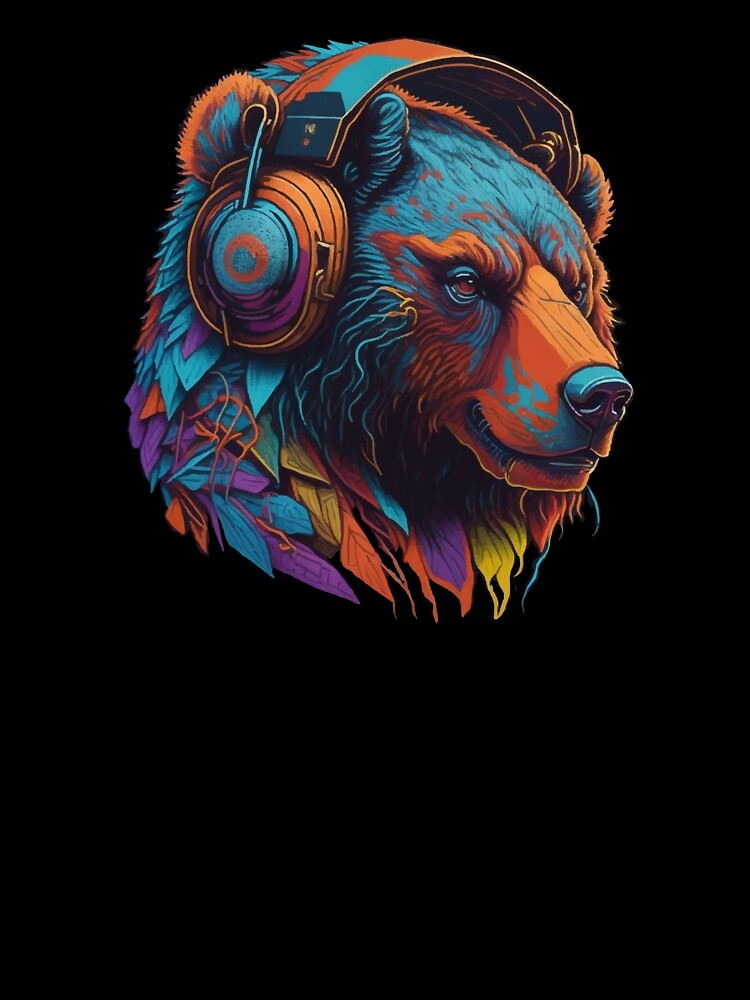 Colorful stylish Bear inspired by Salvador Dali. by Schubert Schneider