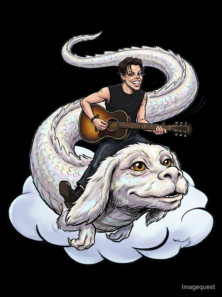 Rock God Riding on Falkor by Imagequest