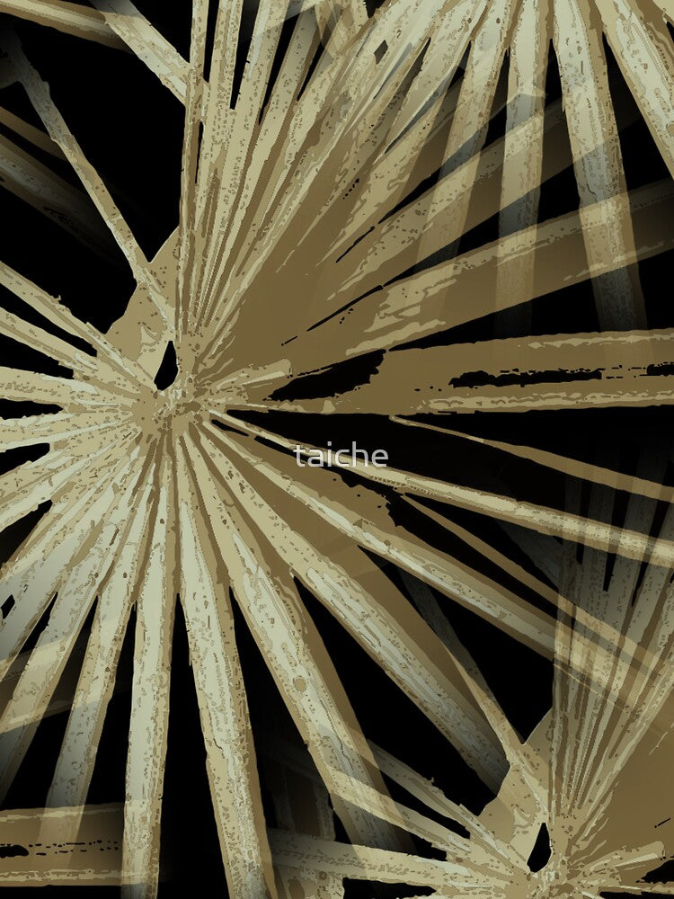 Brown On Black Tropical Vibes Beach Palmtree Vector by taiche