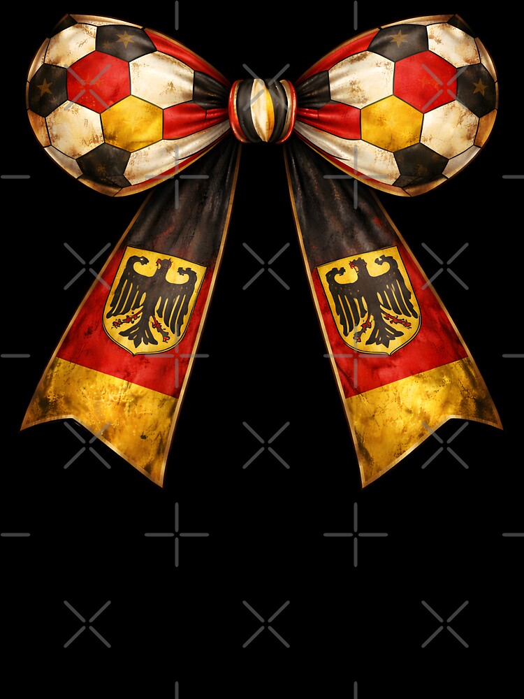 Germany Flag Vintage Patriotic Soccer Bow with Eagle Country Style by MuniraWearify
