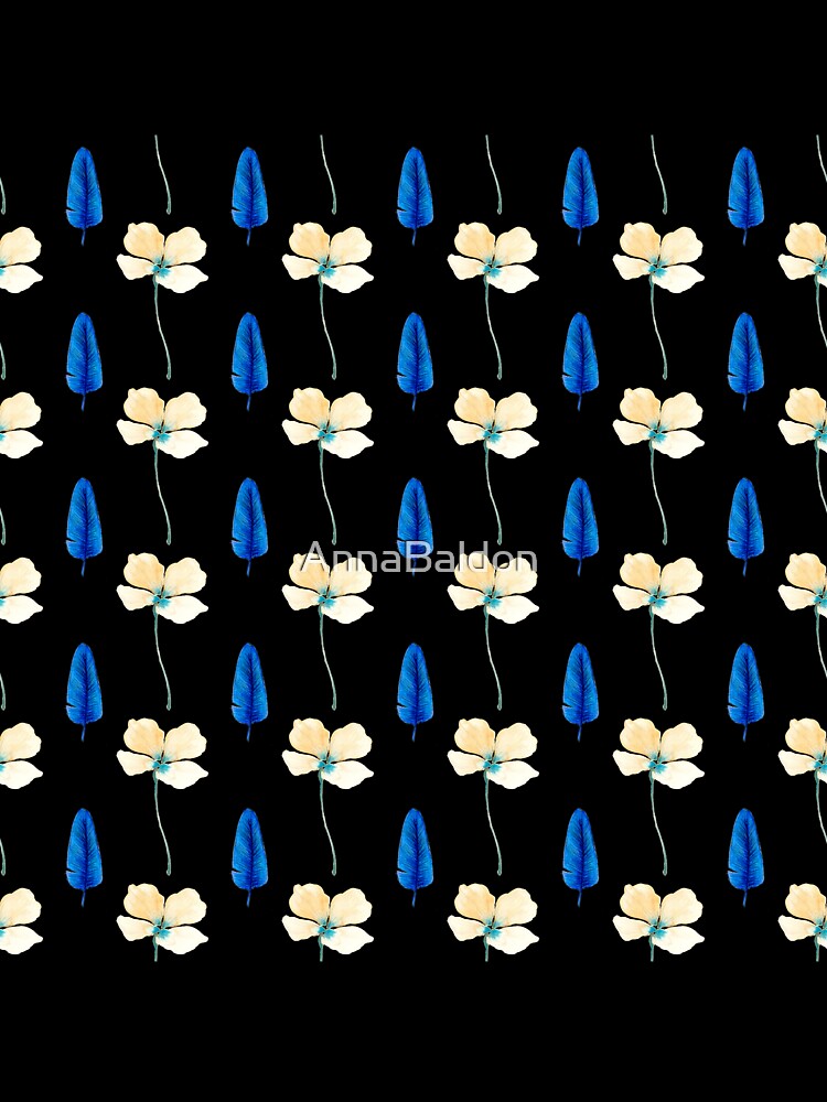 floral pattern black by AnnaBaldon