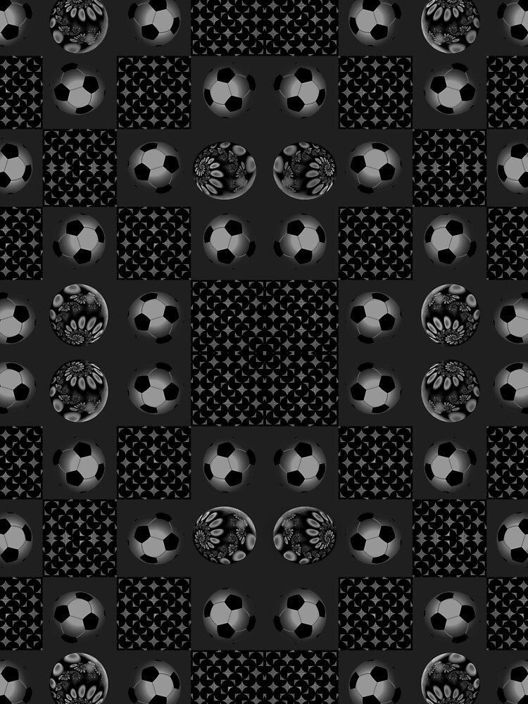 Black and white soccer ball pattern by ivanoel