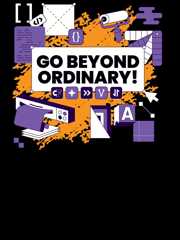 Creative Fabrica "Go Beyond Ordinary" Quote by CFMerch