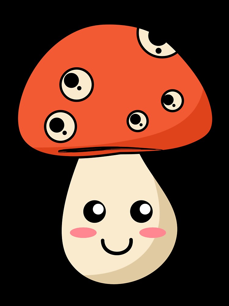 Cute Single Mushroom by Kaidynz