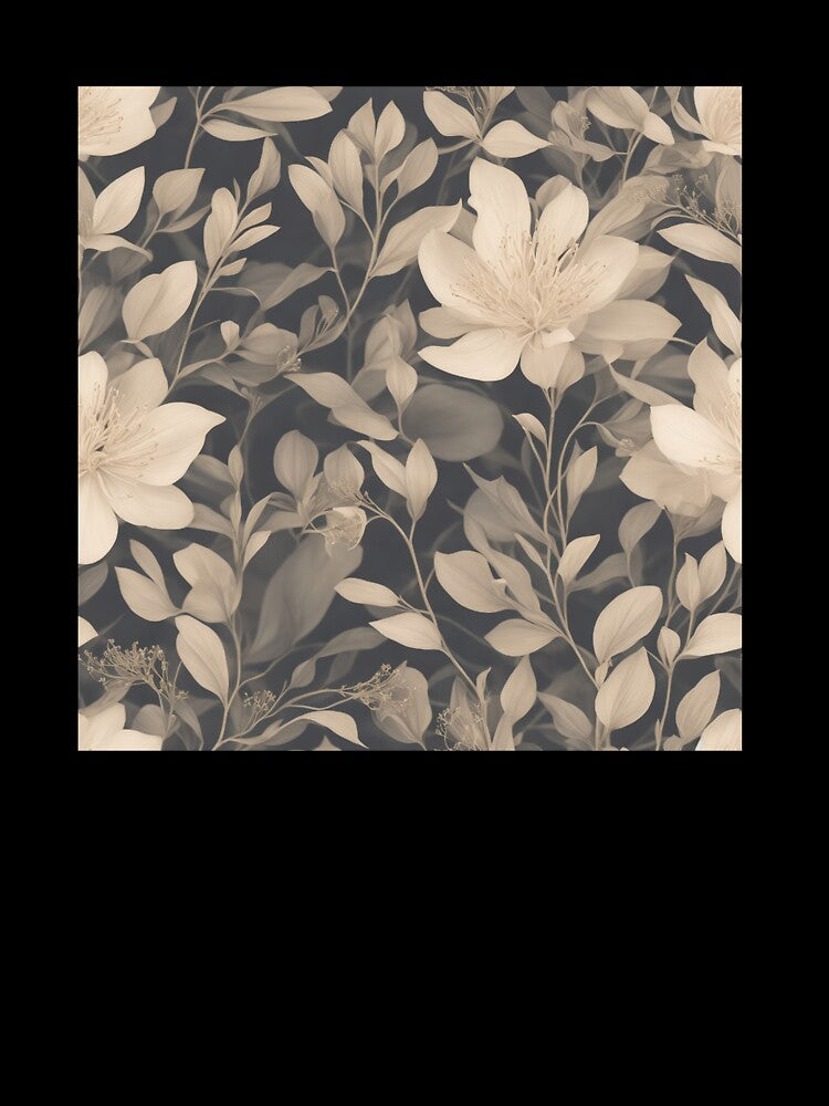 Botanical pattern monochromatic by CoolPixels