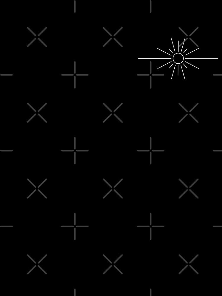 Minimalist Sun (White - Small) – Radiant Line Art Design by TummysEmporium