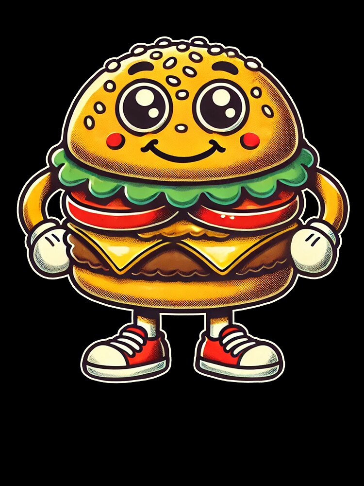 Hamburger Funny Retro Hamburger Lover by BlueBerry-Pengu