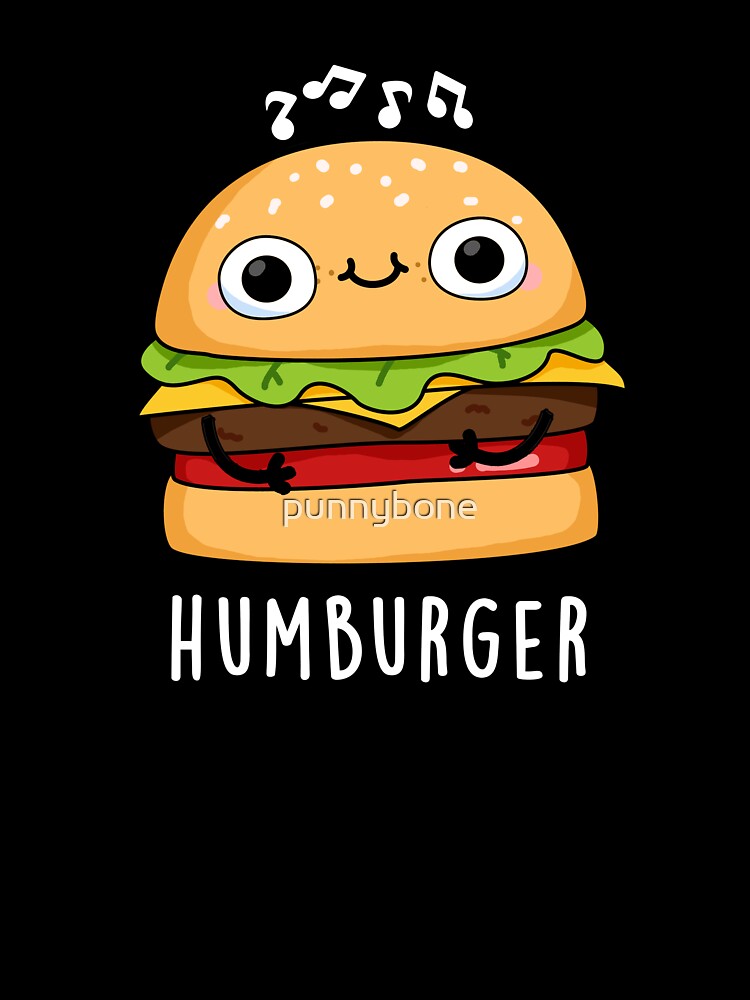 Humburger Funny Burger Puns (Dark BG) by punnybone