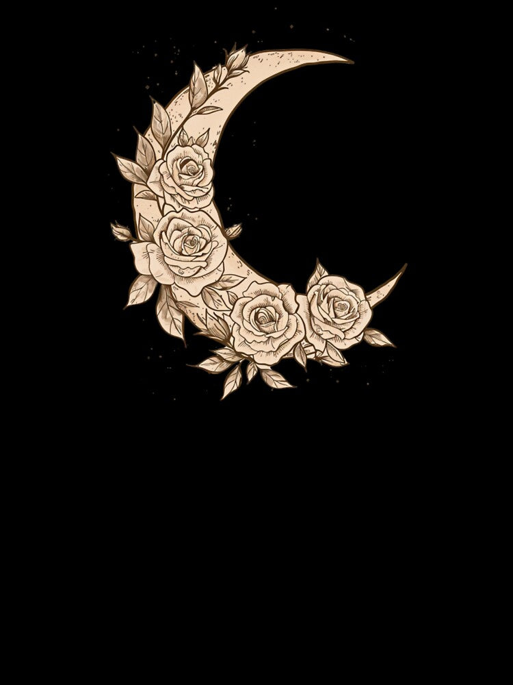 Moon of Quiet Roses – Vintage Lunar Floral Stillness by LunarStillCo