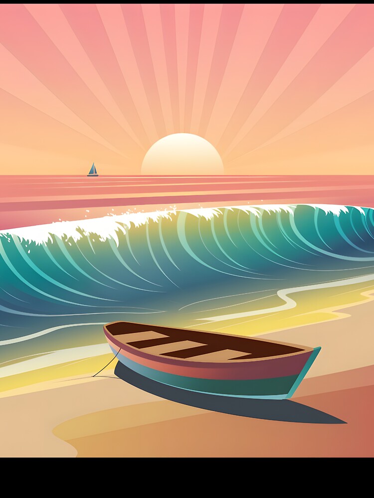 Sunset On The Beach In Sopot by wzetart