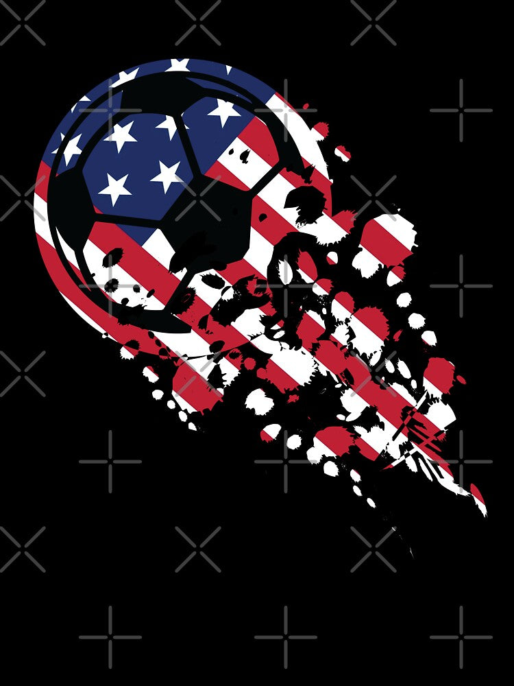 United States of America Soccer Flag Pride Football. USA soccer ball flag. by Shiraufa