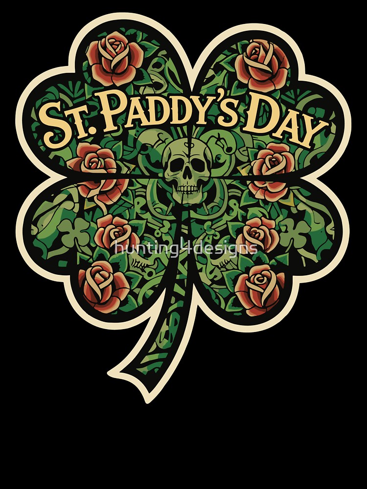 St Paddys Day Skull Clover by hunting4designs