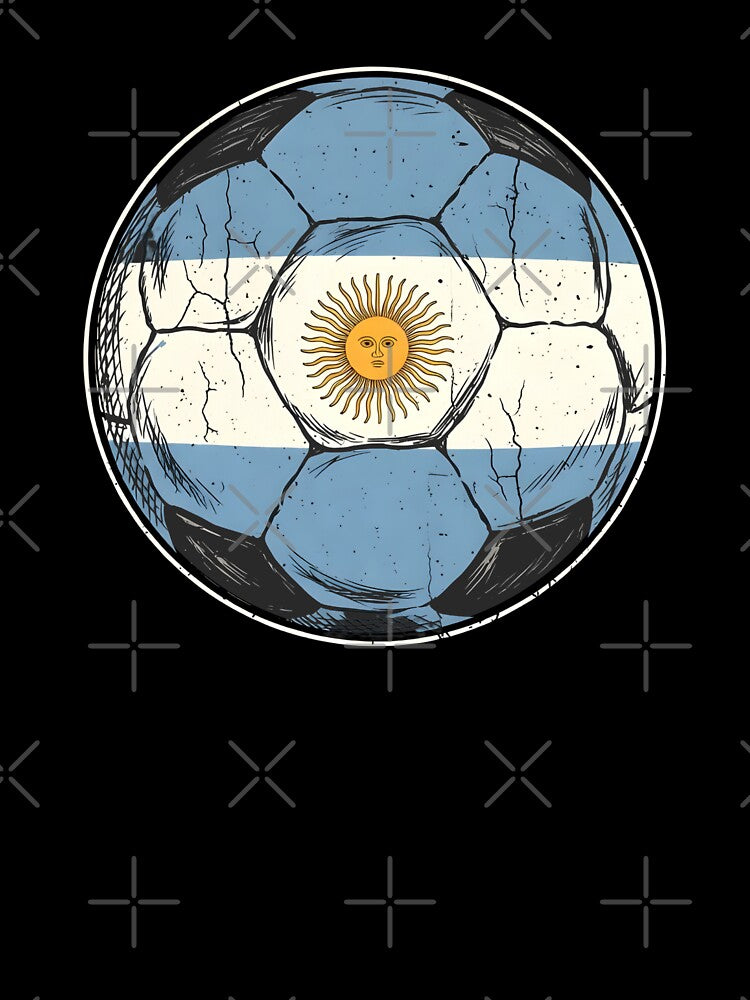 Argentina Soccer Vintage Ball by dudelinart