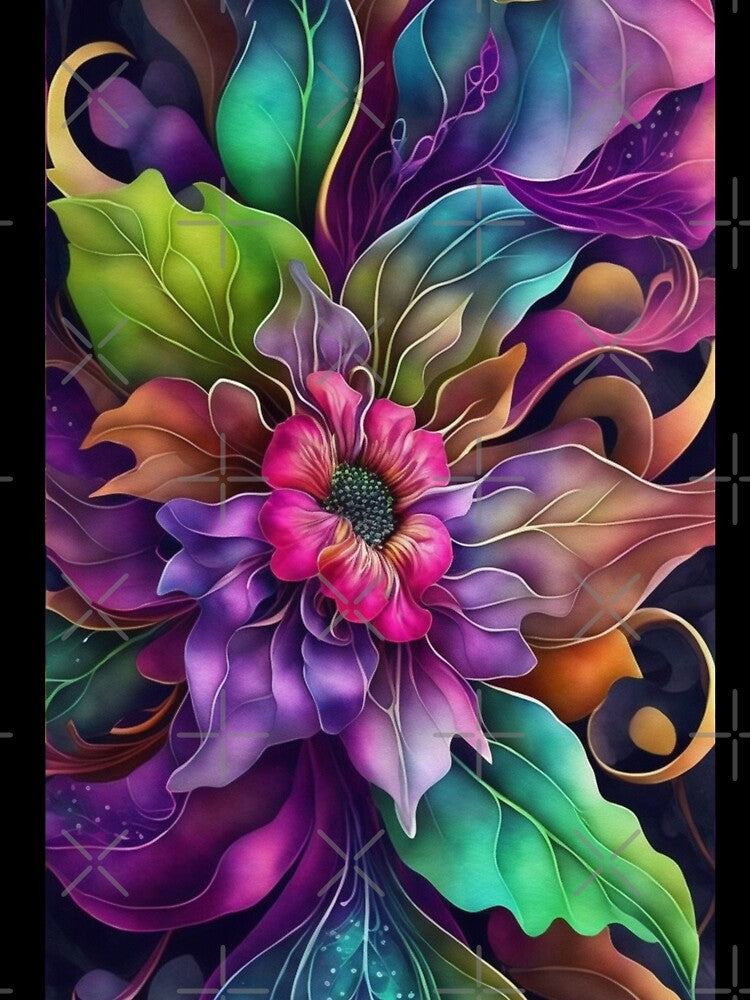Tropical Flowers And Leafs by Art Intelligence