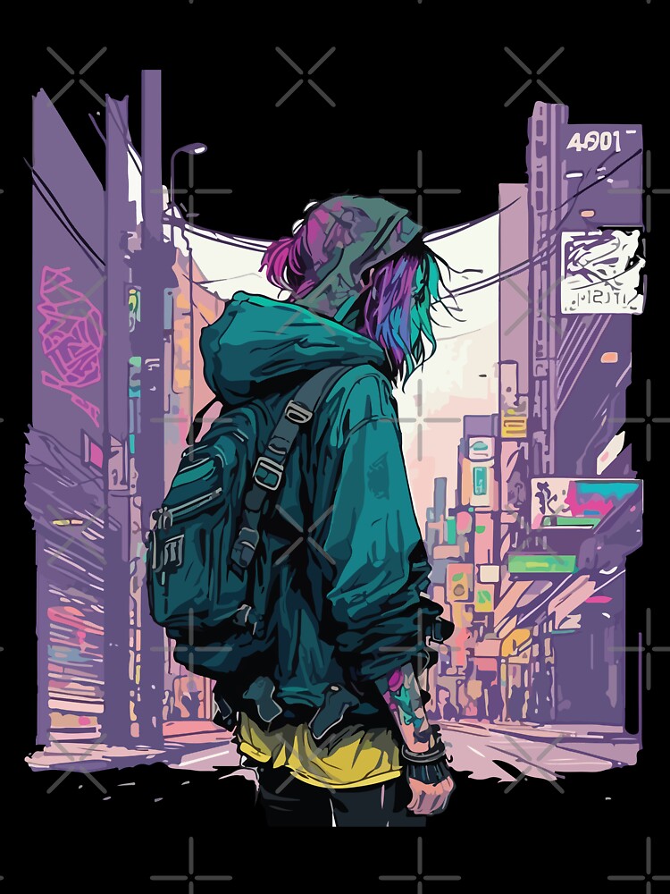 Japanese Street Cyberpunk Tokyo Streetwear2 by vectrus