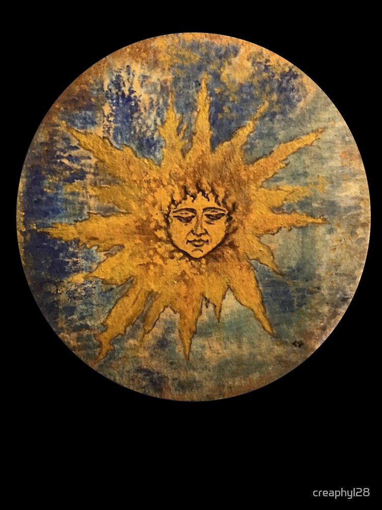 Baroque ornament golden sun by creaphyl28