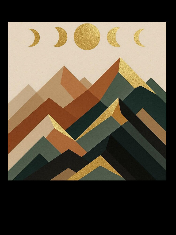 Sunset Retro Mountain – 1970s Vintage Sun & Mountain Illustration Shirt, Stickers & Prints by EpiphanyArt28