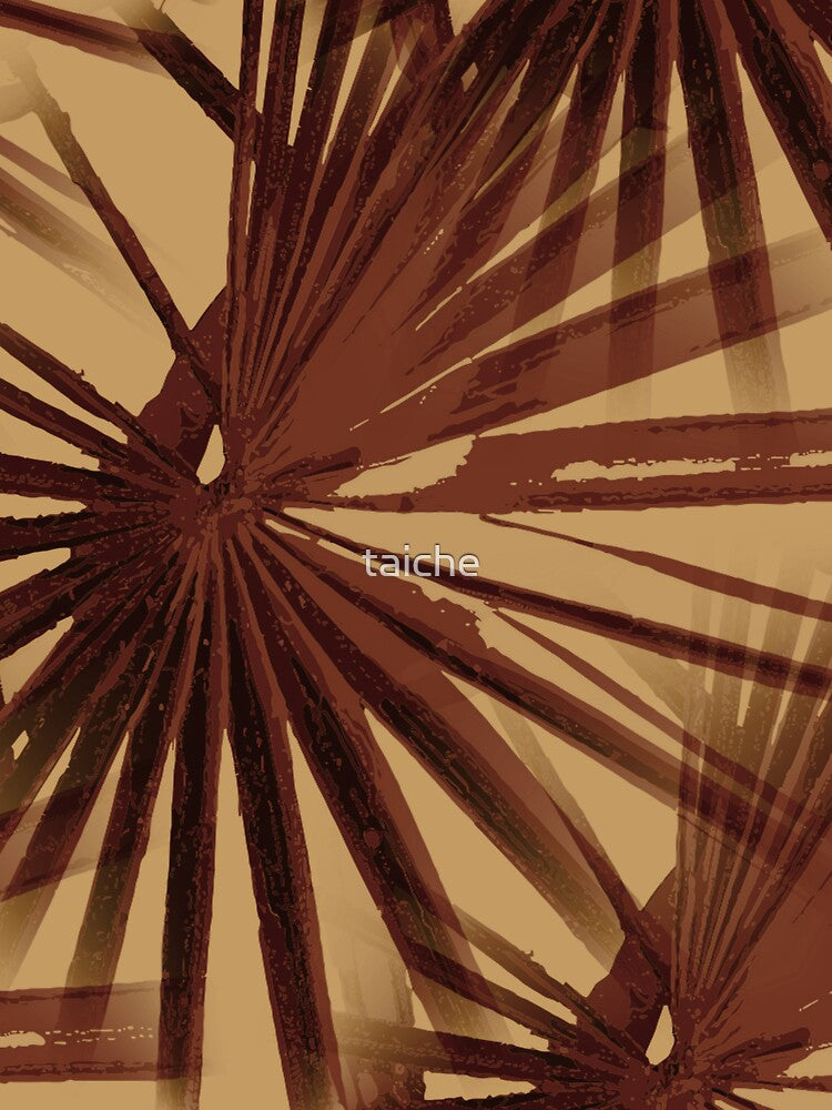 Burgundy and Coffee Tropical Beach Palm Vector by taiche