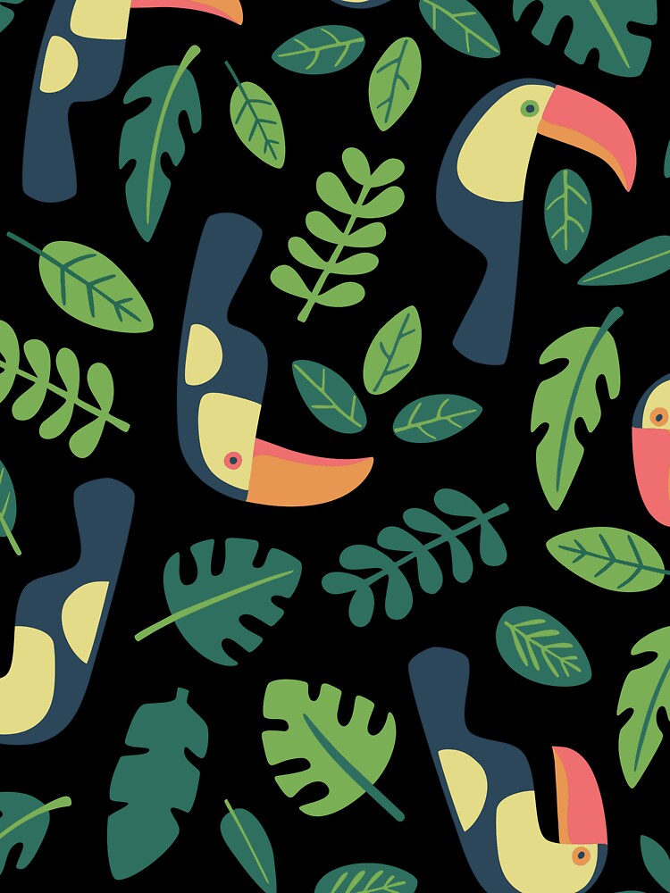 Tropical Bird And Flora Pattern by unrealshop