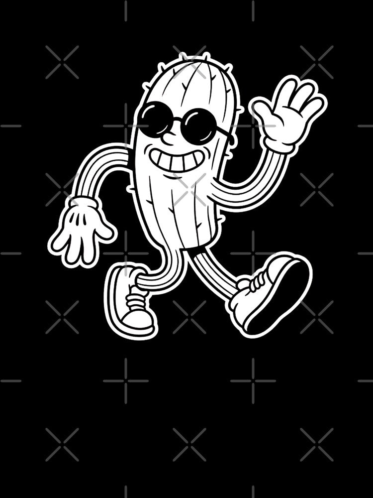 Retro Cartoon Cool Cactus by HoruxDesign