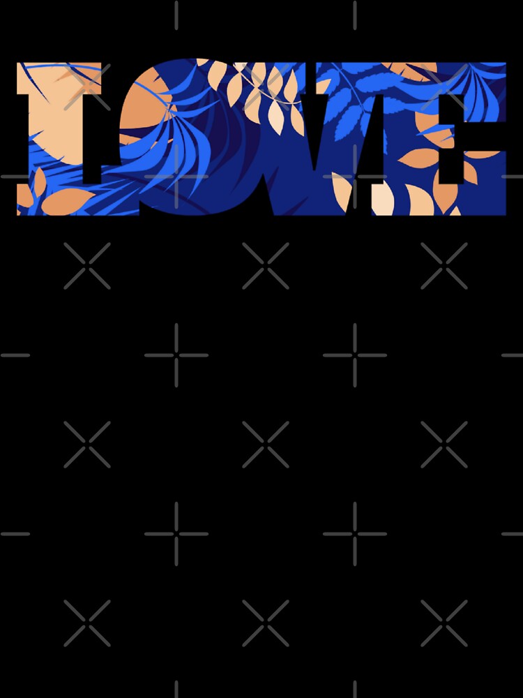 Wild Colorful Tropical Leaves Pattern on Blue by GraphicsClub