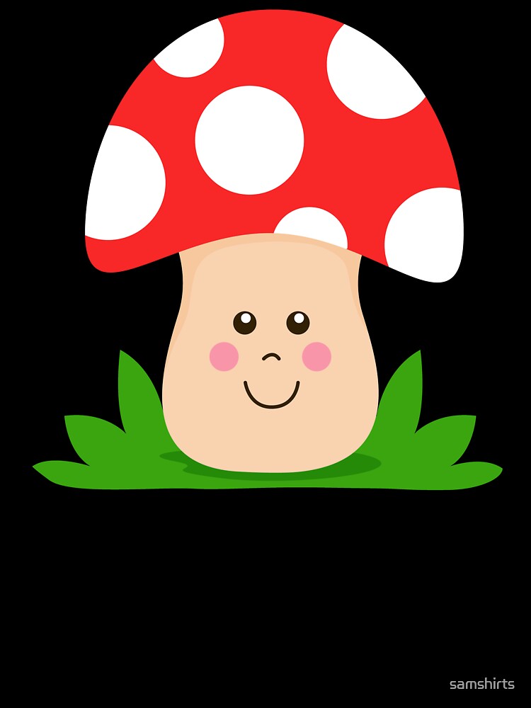 Happy Mushroom Toadstool by samshirts